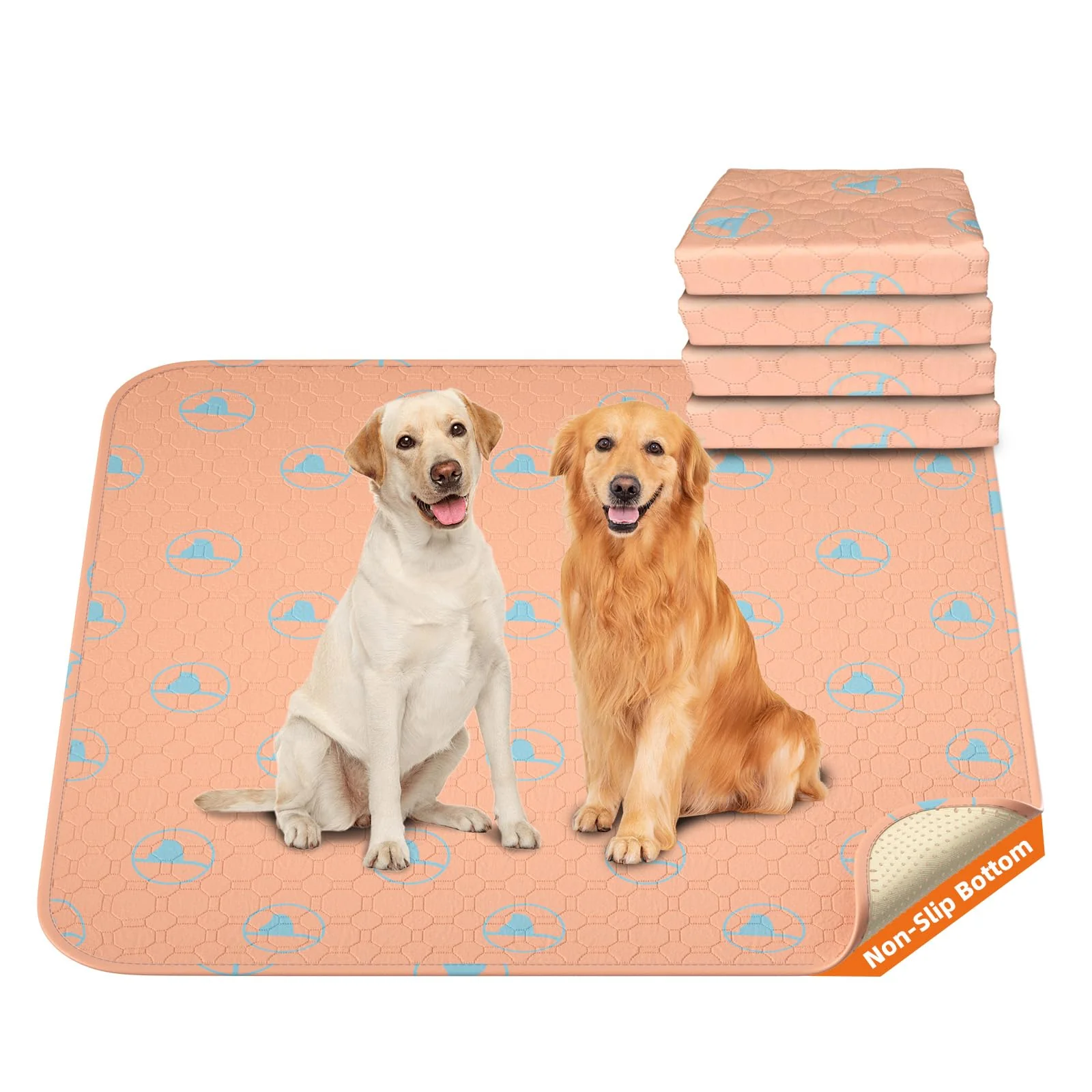 Healthy PJYuCien Washable Dog Pee Pads 4-Pack - 36x36 - Leak-Proof Non-Slip Training Pads Clean