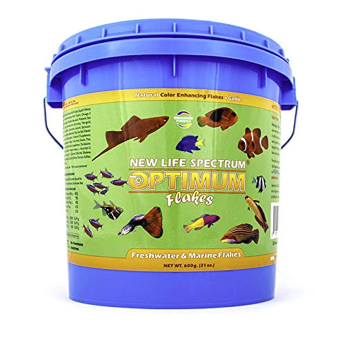 Reusable New Life Spectrum Optimum Flakes 600g Naturox Series Floating Fish Food Prestigious
