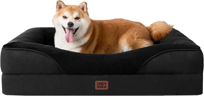 Traditional EHEYCIGA Orthopedic Dog Bed for Large Sized Dog Waterproof Liner Washable Exceptional