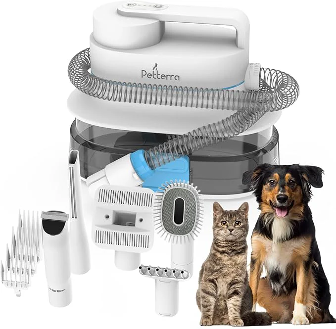 Recyclable FurCare Pro 3-in-1 Grooming Kit with Vacuum Suction 99 Dryer and Professional Clippers. Includes Tools for Efficient Pet Grooming 4L Dust Cup Low Noise. I for Dogs Cats More About ThisOverview Quality