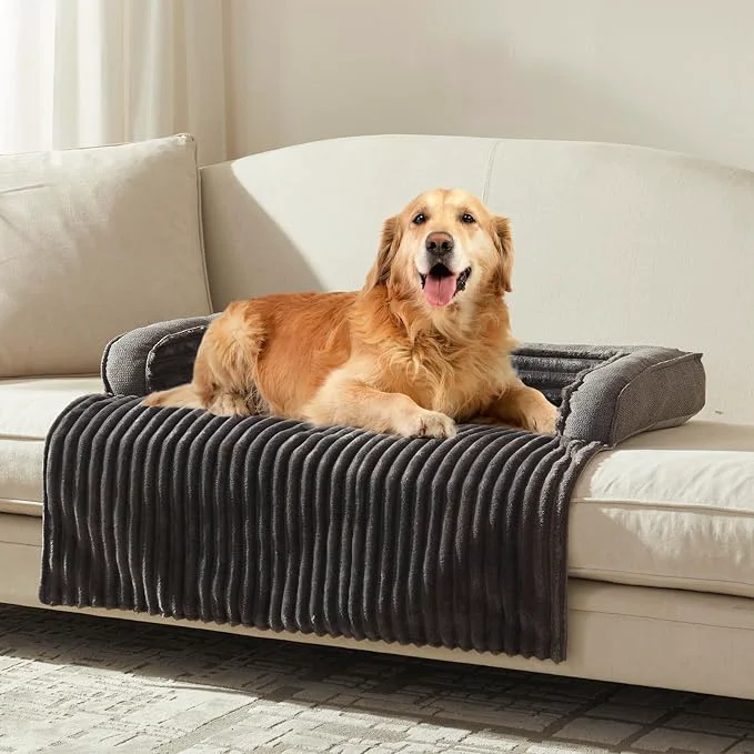 Soft WINDRACING Luxury Dog Couch Bed Washable Calming Dog Couch Cover Couch Dependable