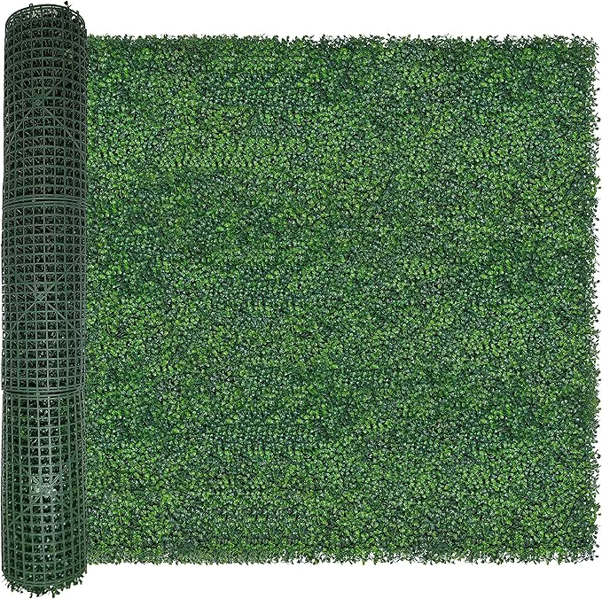 Fashionable Artificial Boxwood Roll 48x120 in UV-Anti Faux Ivy Boxwood Hedge Leaf Grass Modern