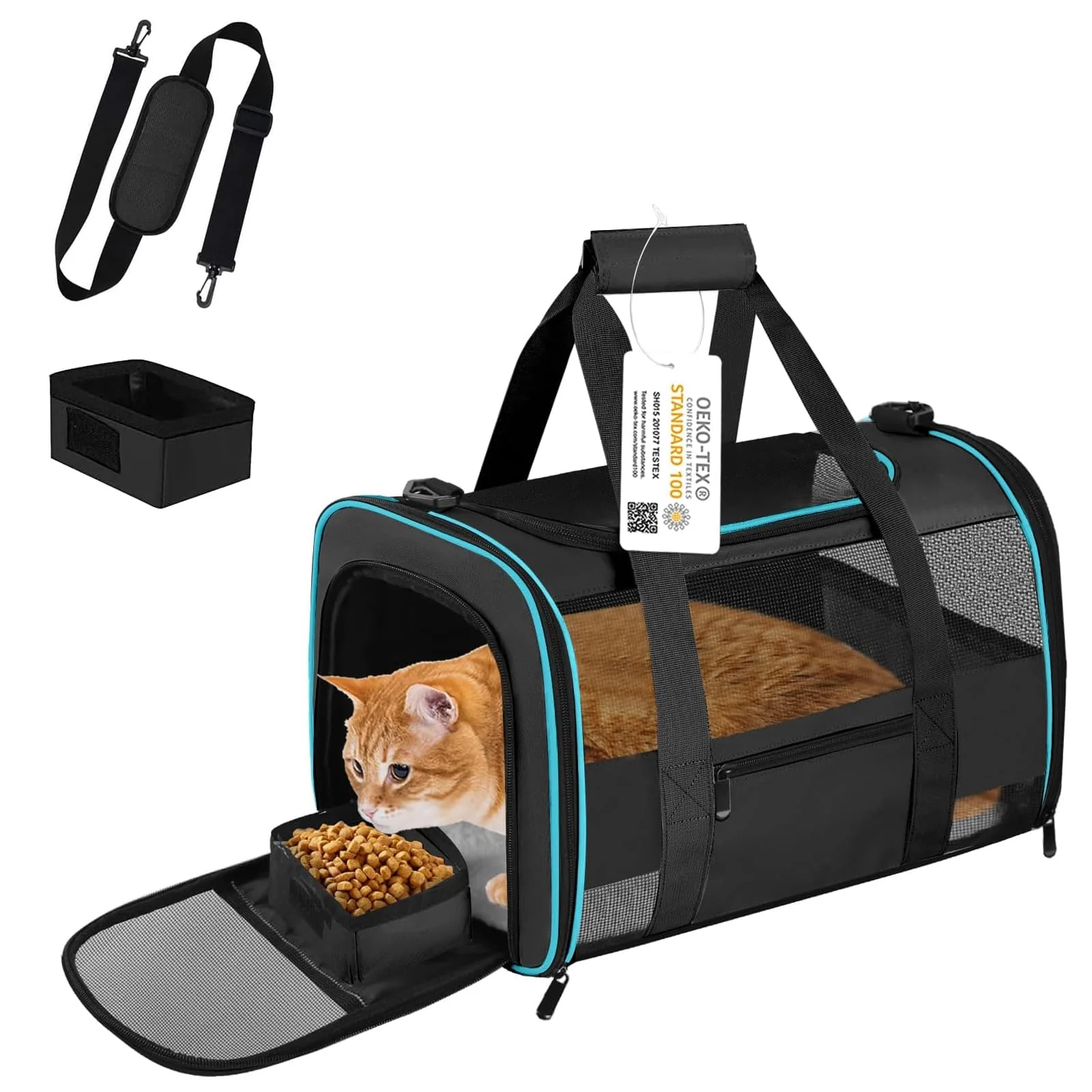 Unique CUSSIOU Large Cat Carrier Dog Carrier – Collapsible Soft Sided Pet Carrier for Cats Small Medium Dogs Proven