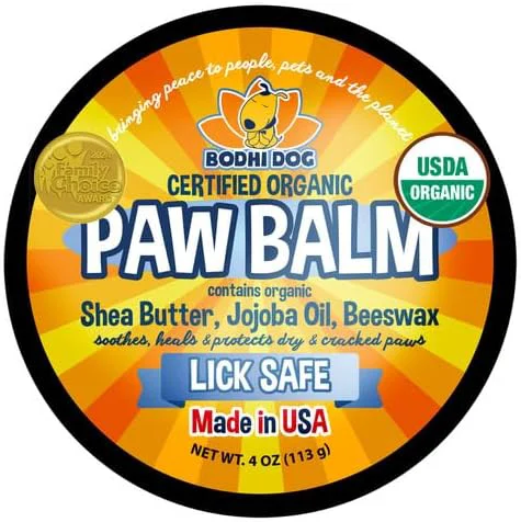 Authentic Bodhi Dog Paw Balm - USDA Organic Natural Healing Soothing for Dry Cracking Rough Pet Paws- Protects Restores Relieves Chapped Paws- Better Than Paw Wax 4oz About ThisOverview High-Grade