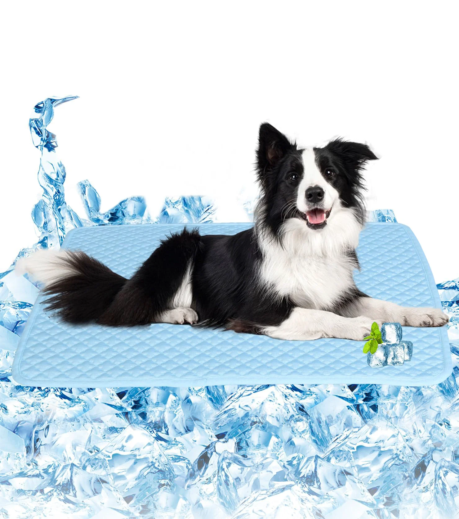 Premium Material SOMOYA Dogs Cooling Mat – Ice Silk Sleep Pad for Large Medium Pets Traditional