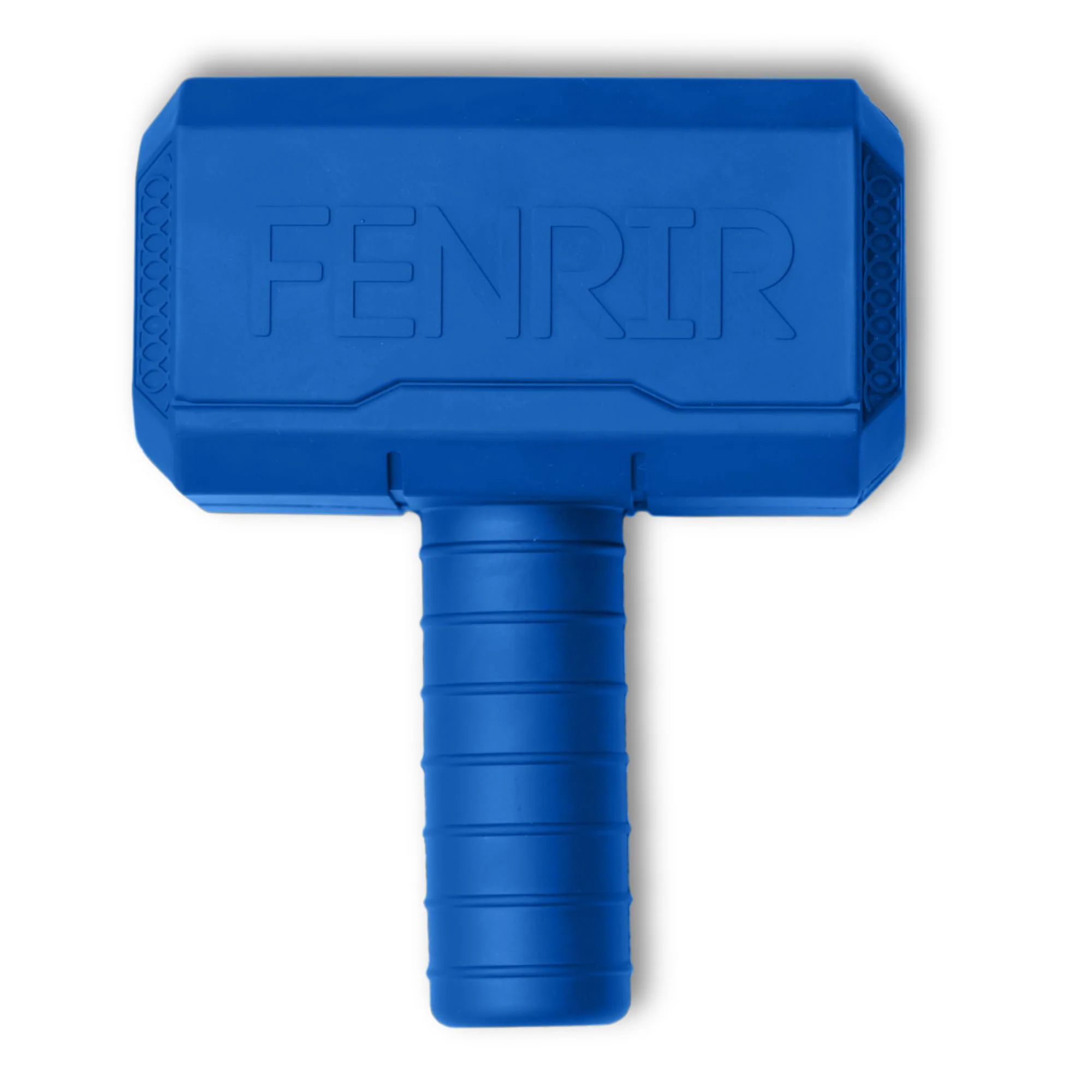 Practical Fenrir Hammer Dog Chew Toy – Large Blue Rubber Enrichment for Chewers Detailed