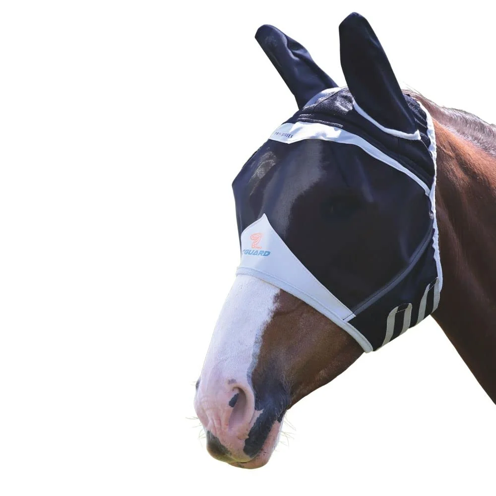 Reliable Shires FlyGuard Fine Mesh Fly Mask with Ears – Pony Black High-Performance
