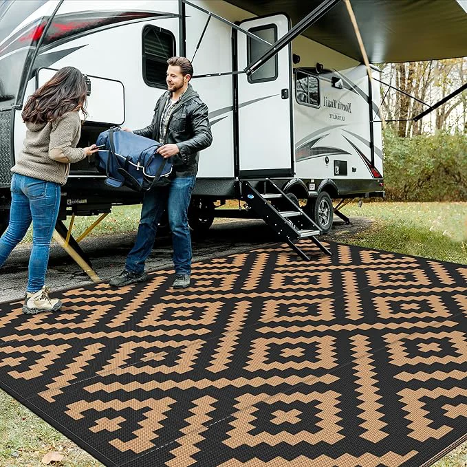 Refined GENIMO Outdoor Rug Waterproof Lightweight Large RV Camping Mat Top-Quality