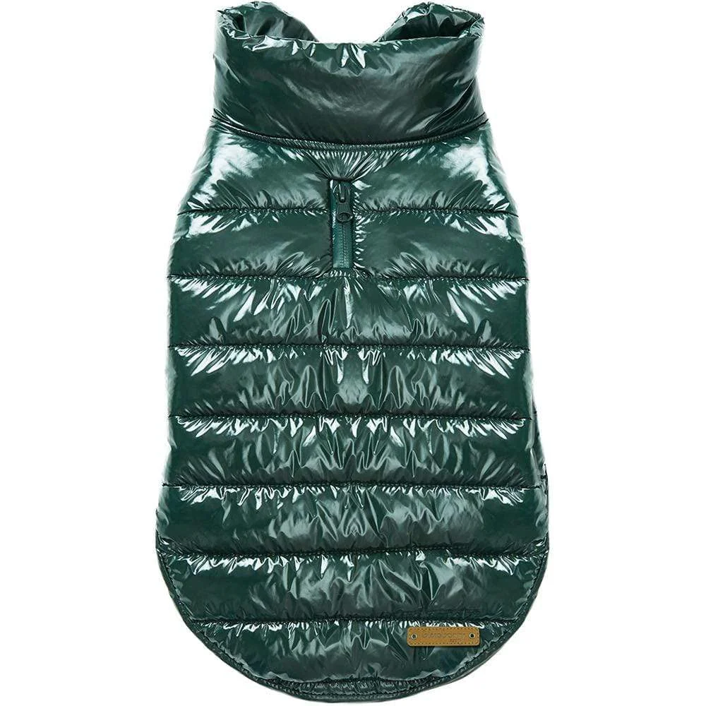 Classic Blueberry Pet Cozy Comfy Windproof Lightweight Quilted Dog Jacket – Hunter Green Size 12 Back 14 Advanced