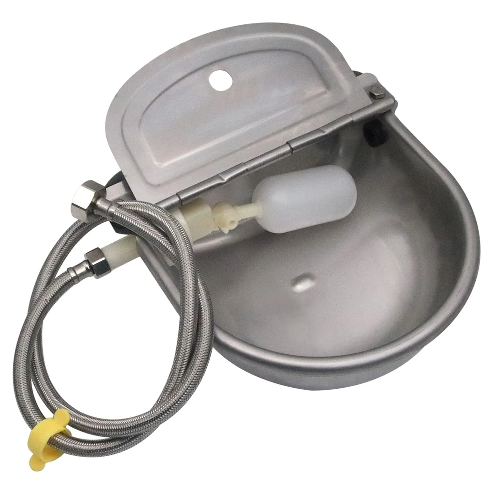 Authentic Abustle pig 304 Stainless Steel Automatic Livestock Waterer with Float Valve and 39-inch Hose High-Grade