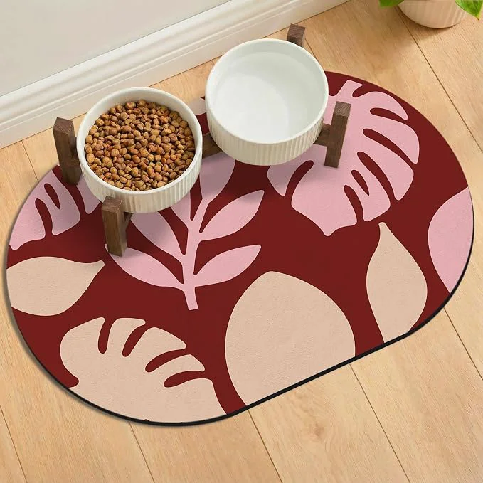 Expertly Made Cat Food Mat 24''x16'' Absorbent Cat Mats Fast