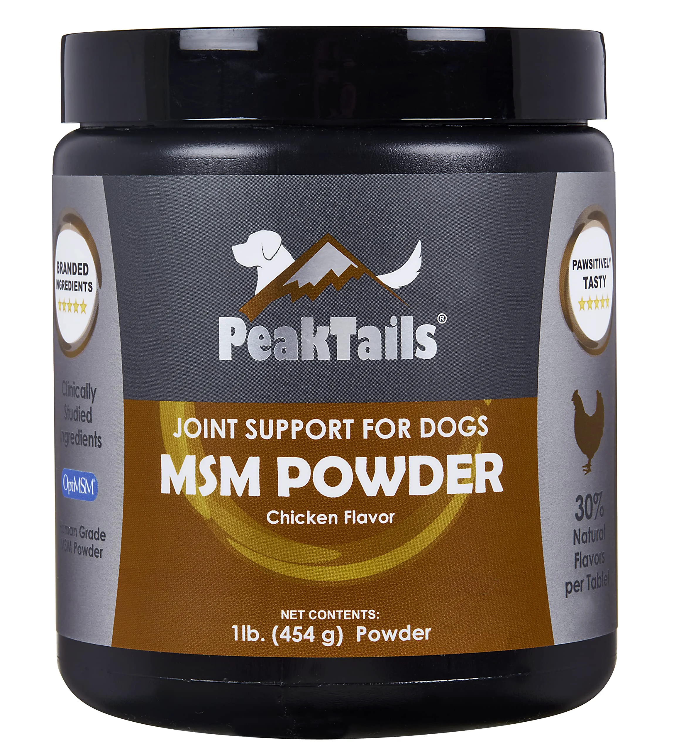 Next-Generation KALA HEALTH PeakTails MSM Powder for Dogs – Chicken Flavored 1 lb Hip Joint Support World-Class