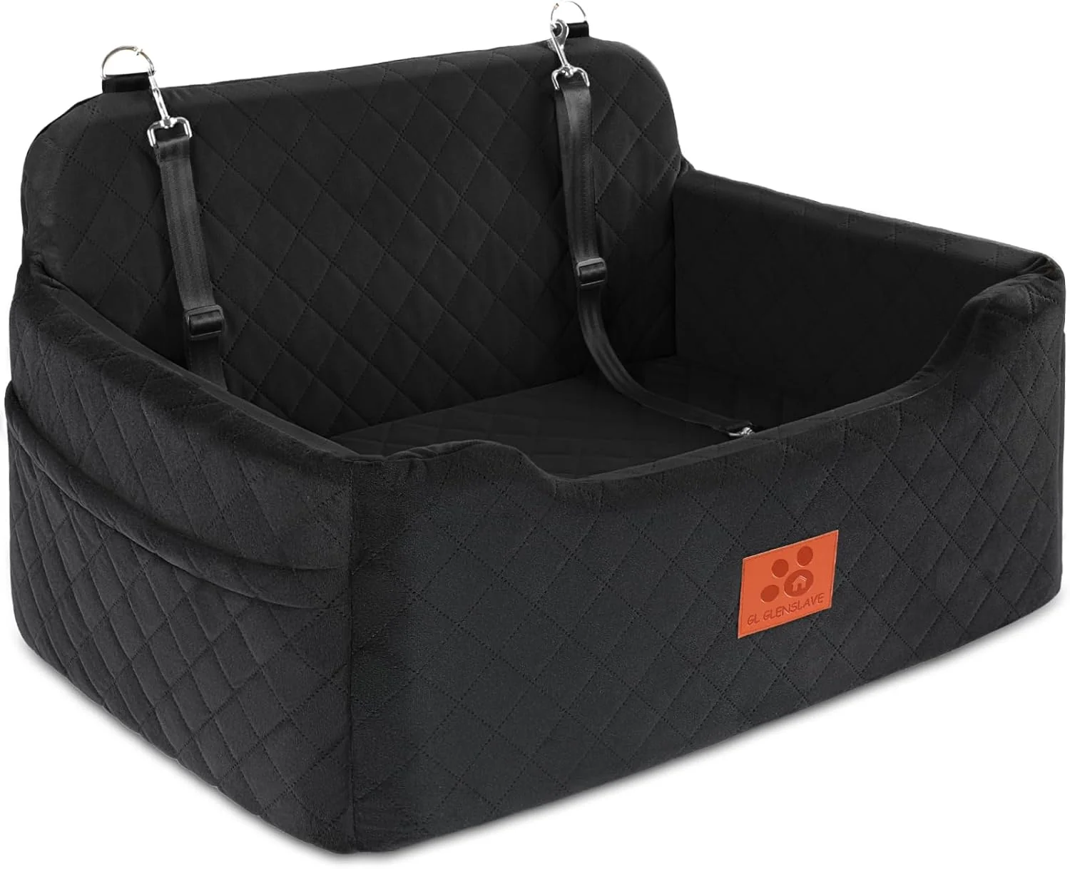 Innovative Dog Car Seat for Medium Large Dogs Dog Booster Seat for Dog Under 50lbs or 2 Small Dogs Detachable and Washable Pet Car Seat Multi-Functional Travel Dog Bed Dog Sofa Black Refined