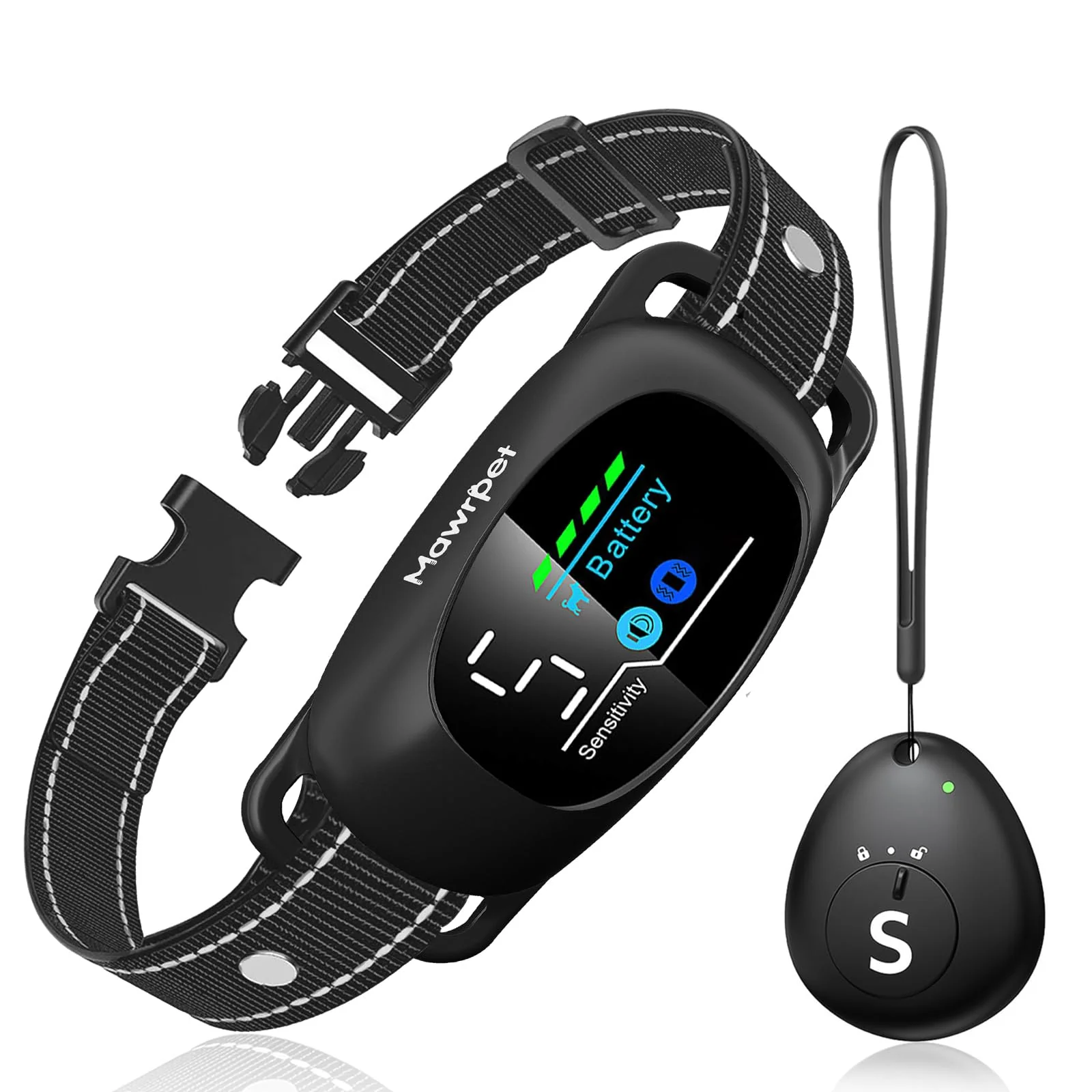 Soft Mawrpet Upgraded Anti-Bark Collar with Remote Tag 2-in-1 Training Collar 5 Sensitivity Levels IP67 Waterproof 8-150 lbs Classic