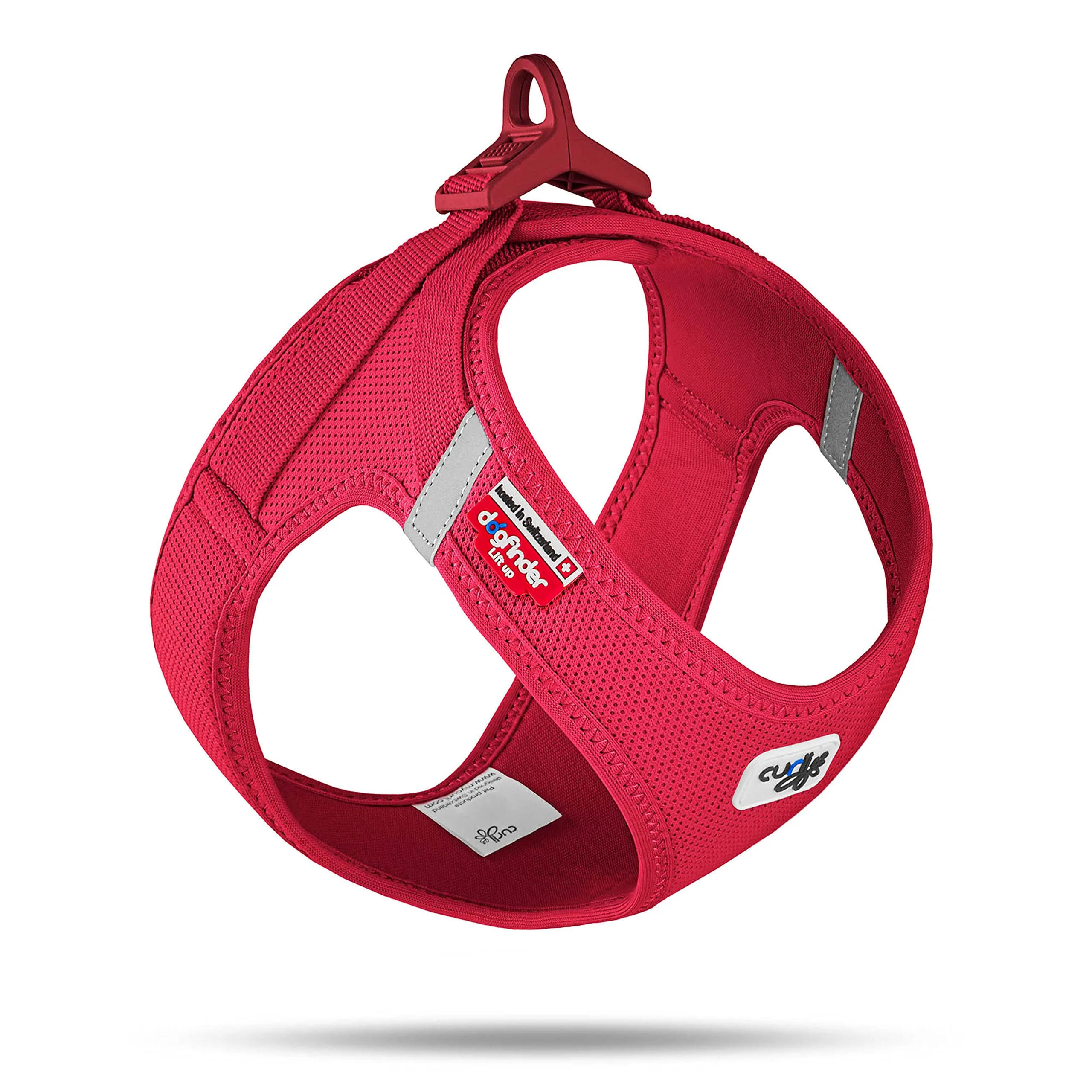 Genuine Curli Vest Harness Clasp Air-Mesh Red S – Lightweight Ergonomic Dog Harness Elegant