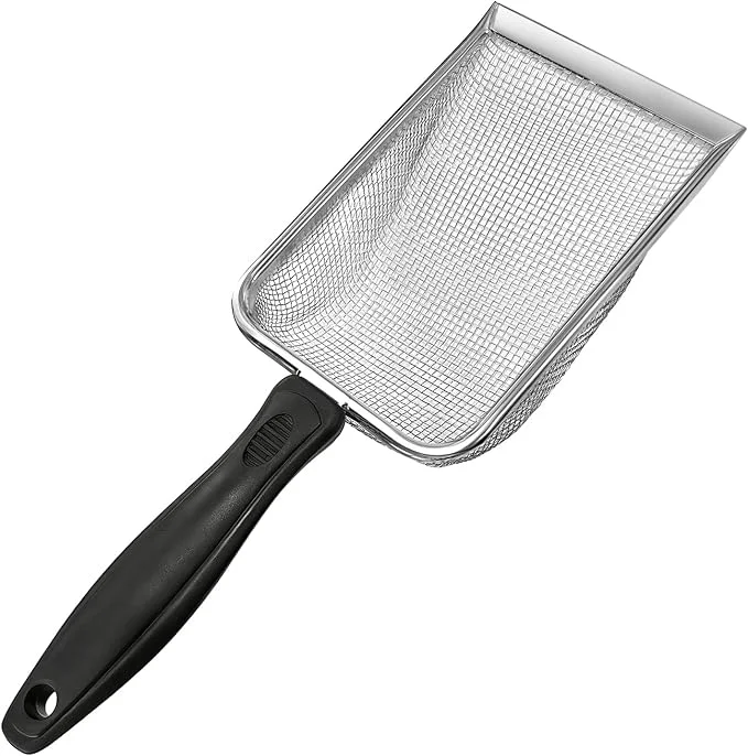 Efficient Cat Litter Scoop Stainless Steel Mesh Scoop Away Cat Litter Kitty Litter Elegant