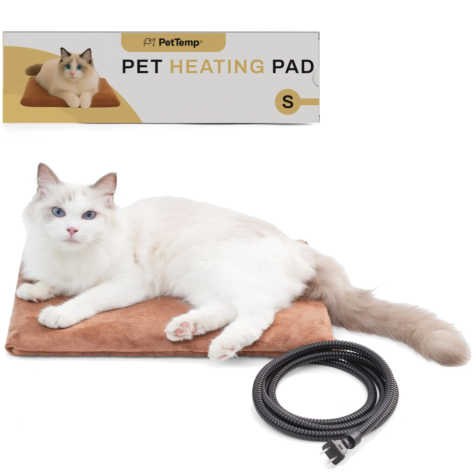 Excellent PetTemp Heated Pet Pad – Auto-Warmth Waterproof Safe for Pets 4 Sizes Long-Lasting