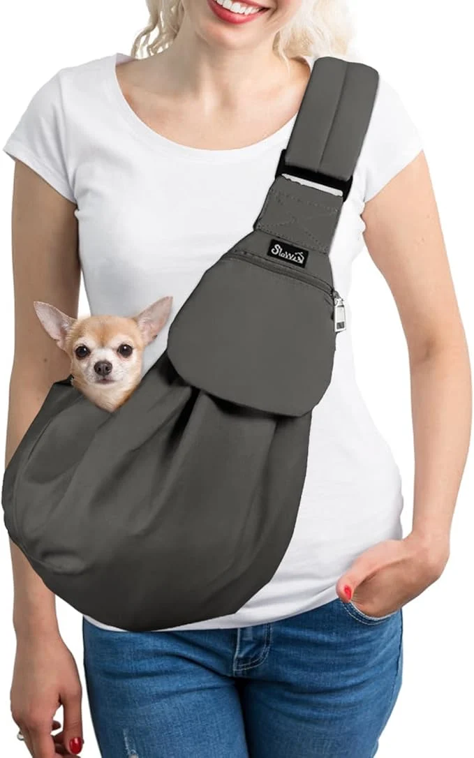 World-Class SlowTon Dog Carrier Sling Thick Padded Adjustable Shoulder Strap Dog Carriers High-Grade