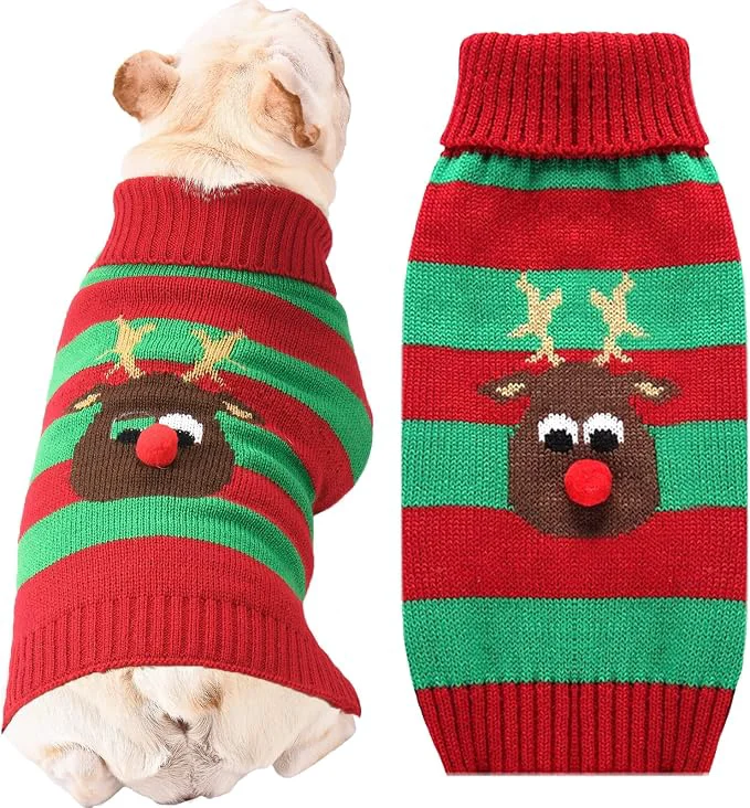 Clean Dog Cat Christmas Sweater Boy Girl Ugly Reindeer Xmas Pet Clothes Holiday Puppy Specialty