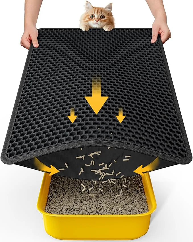 Healthy Cat Litter Mat - 23.2'' x 29.1'' Large Litter Trapping Mat Waterproof Crafted