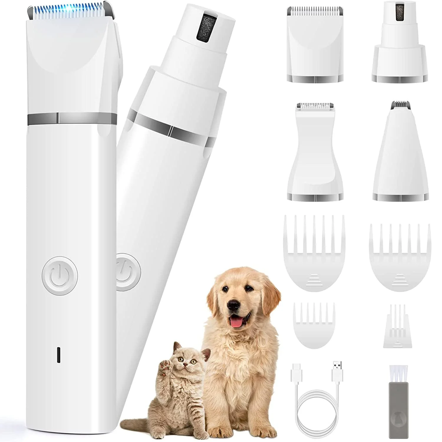 Luxury Veeconn Dog Clippers Grooming Kit – Low-Noise Cordless Nail Grinder for Dogs Cats Pets Reusable