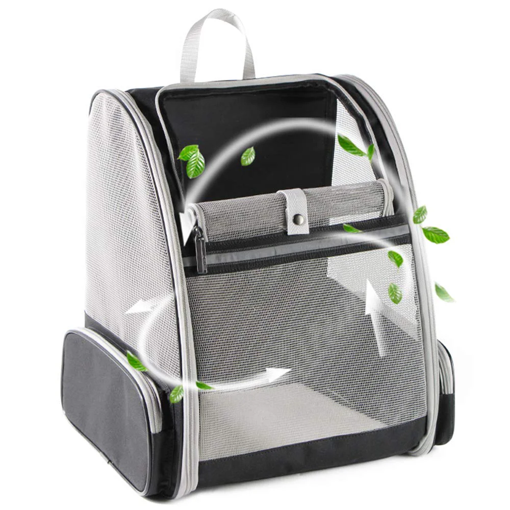Sophisticated Texsens Innovative Traveler Bubble Backpack Carrier for Cats Dogs – Black Modern