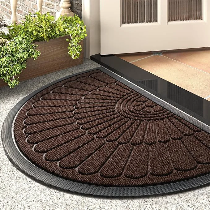 Artisan tchdio Door Mat Outdoor Indoor Entrance Doormat-Semicircular Durable Rubber Non Official