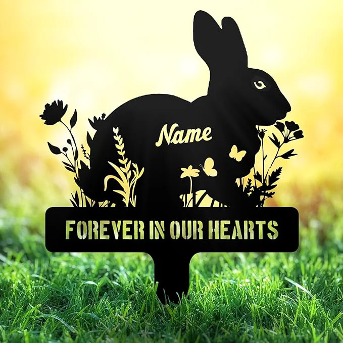 Elegant Personalized Rabbit Memorial Stakes – Metal Grave Markers Responsible