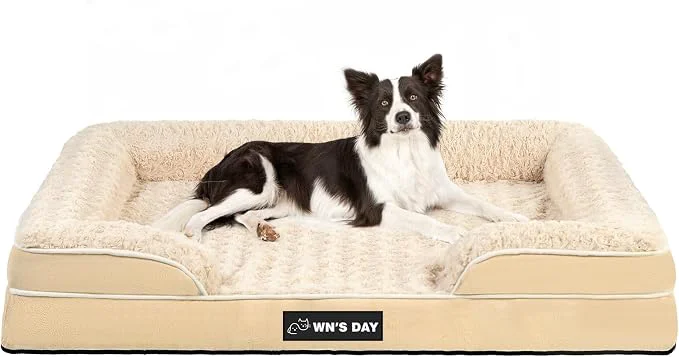 Verified Orthopedic Dog Bed for Large Medium Sized Washable Memory Foam Large Dog Bed Secure