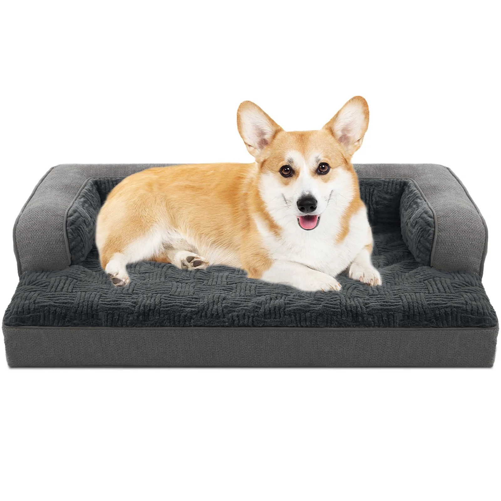 Quality WINDRACING Orthopedic Dog Bed for Large Medium Dogs – 36x23 in Waterproof Egg Foam Sofa Bed Gray Trendy