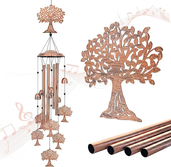Refined Tree of Life Wind Chimes for Outside Tree of Life Gifts for Women Men Sympathy Environmentally Friendly