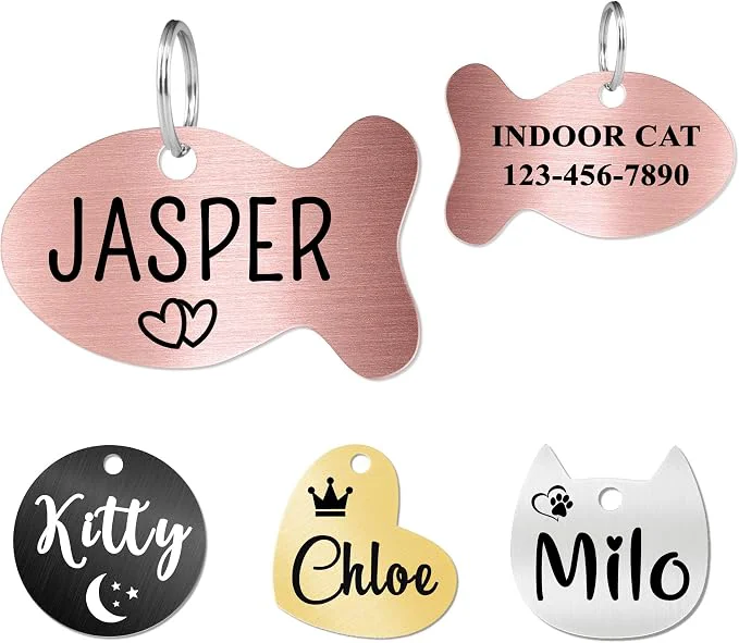 Environmentally Friendly Ultra Joys Cat ID Tag Personalized Pet Tags Durable Stainless Steel Small Pet Excellent