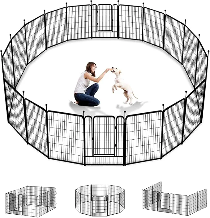 Artisan Dog Playpen Outdoor 40 inch 16 Panels Indoor Dog Pen High-Grade
