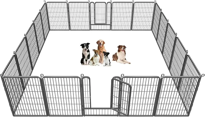 Classic Dog Playpen 40 inch Dog Fence for Outdoor Indoor Use Heavy Duty Metal Dog Pen Sophisticated