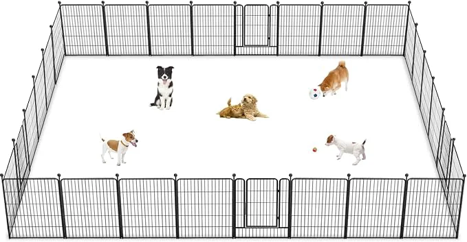 Pure Dog Playpen 32 inch 28 Panels Indoor Outdoor Dog Pen Casual
