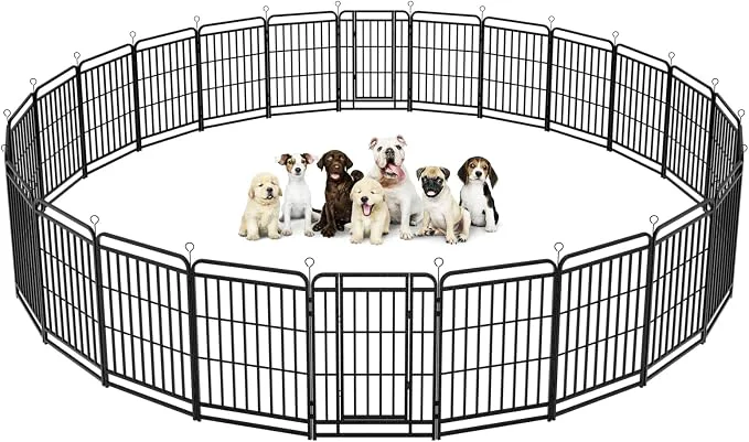 Elite Heavy Duty Dog Playpen 24 Steel Panels 40 Height Square Steel Pipe Comfortable