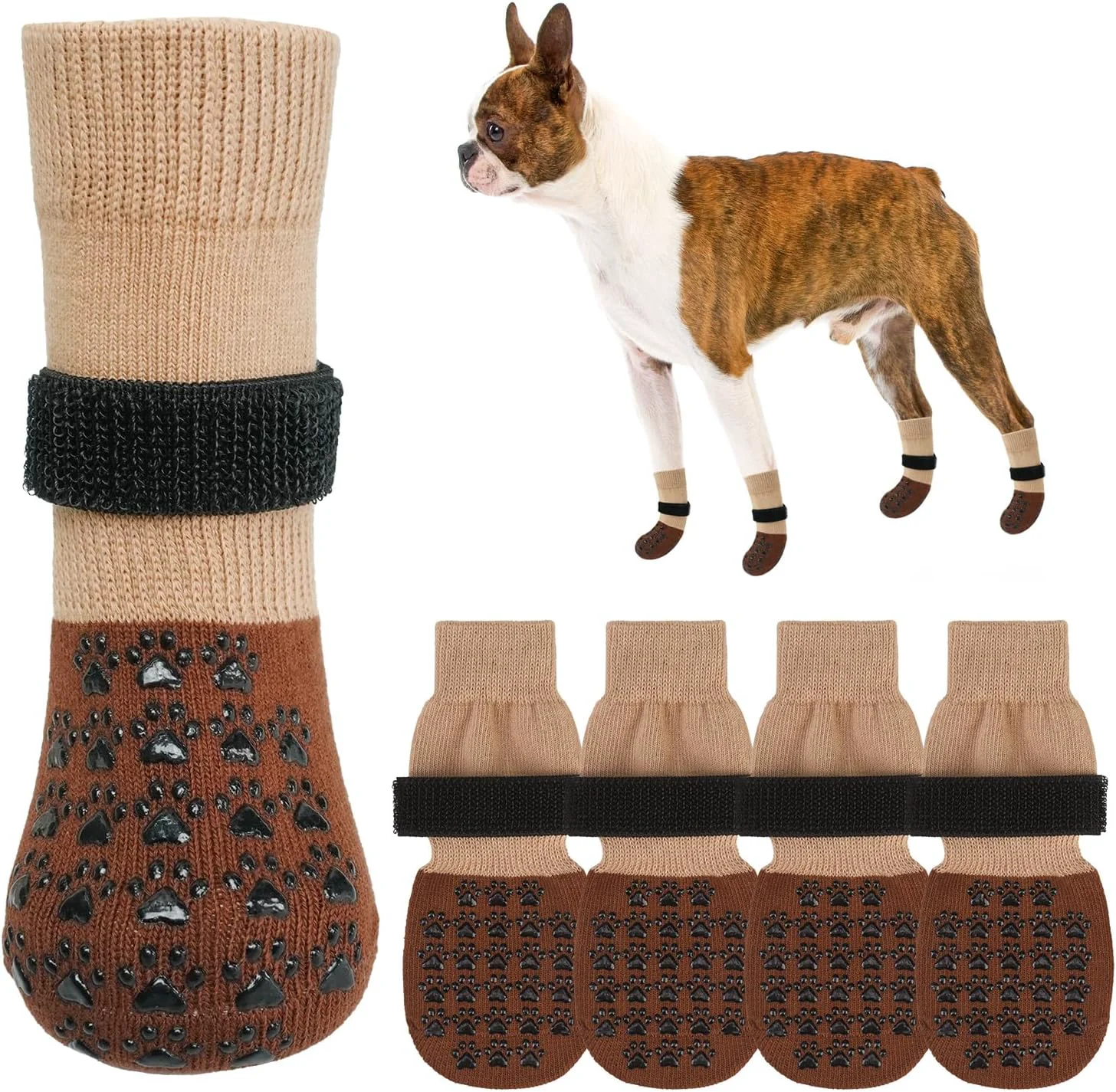 High-Grade SCENE Dog Socks to Prevent Licking Paws for Hardwood Floors Anti Slip Dog Grippy Socks Shoes for Senior Small to Large Dogs Dog Boots Paw Protectors for Hot Cold Scratching Pavement Reliable