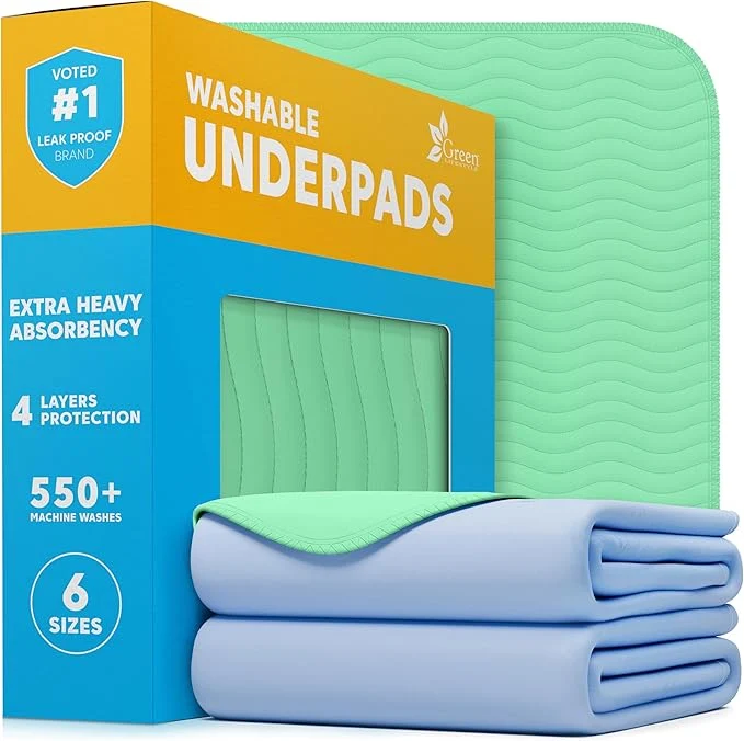 Top-Quality GREEN LIFESTYLE® Washable Underpads Detailed