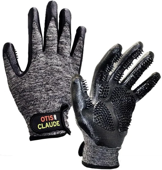 Recyclable Otis and Claude Pet Grooming Gloves High-Grade