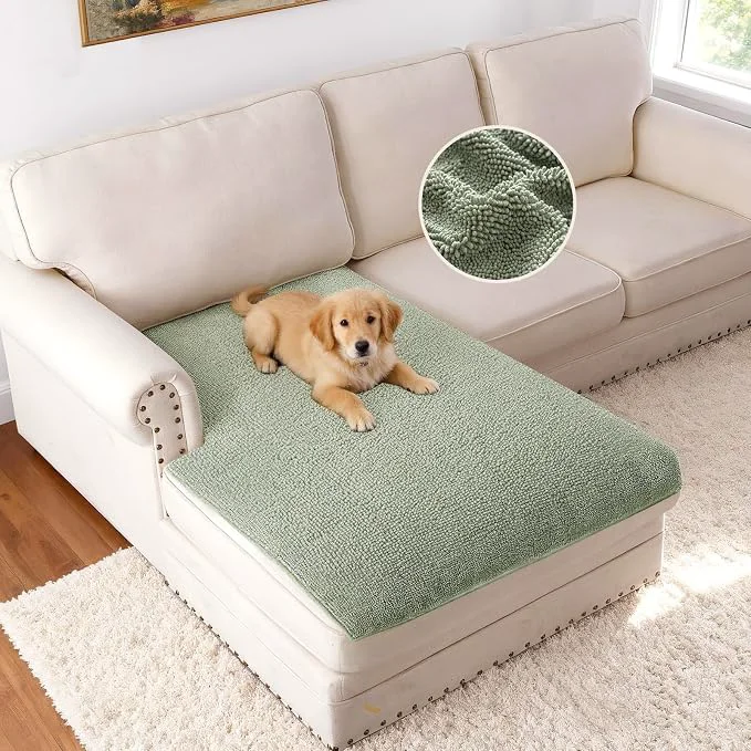 Refined H.VERSAILTEX Non Slip Pet Couch Cover Chenille Dog Bed Protector Thick Soft Genuine
