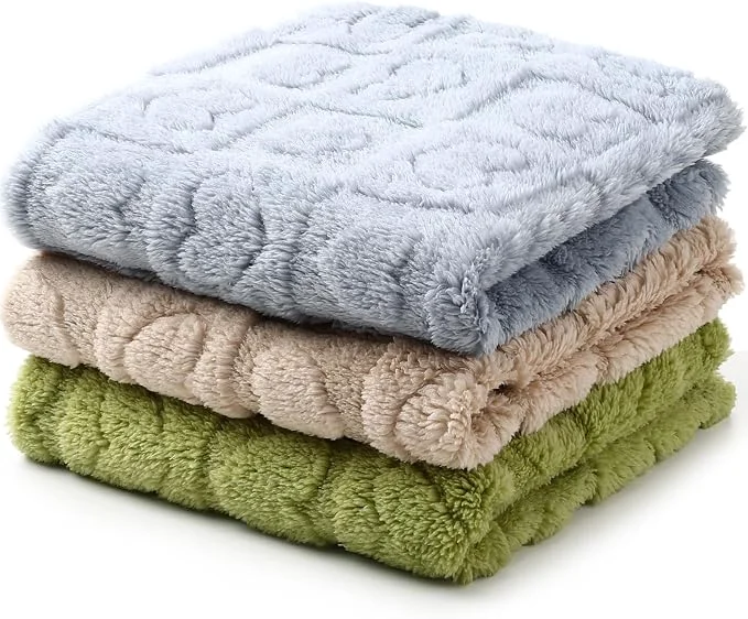 Verified Tegeme 3 Pcs Small Dog Blanket 280 GSM Washable Pet Bed Cover Soft Fluffy Puppy Fine Crafted