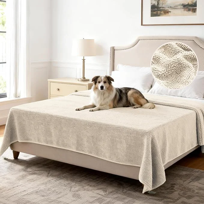 Minimalist H.VERSAILTEX Non Slip Pet Couch Cover Chenille Dog Bed Protector Thick Soft Official