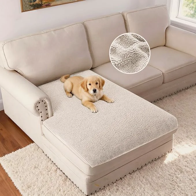 Smart H.VERSAILTEX Non Slip Pet Couch Cover Chenille Dog Bed Protector Thick Soft Luxury