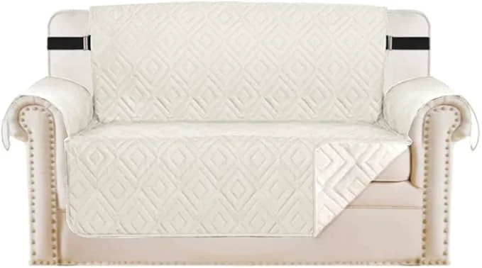 Organic H.VERSAILTEX Reversible Loveseat Cover Furniture Protector Anti-Slip Water Dependable