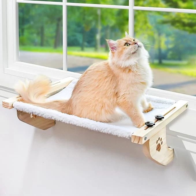 Solid AMOSIJOY Cat Sill Window Perch Sturdy Cat Hammock Window Seat Professional