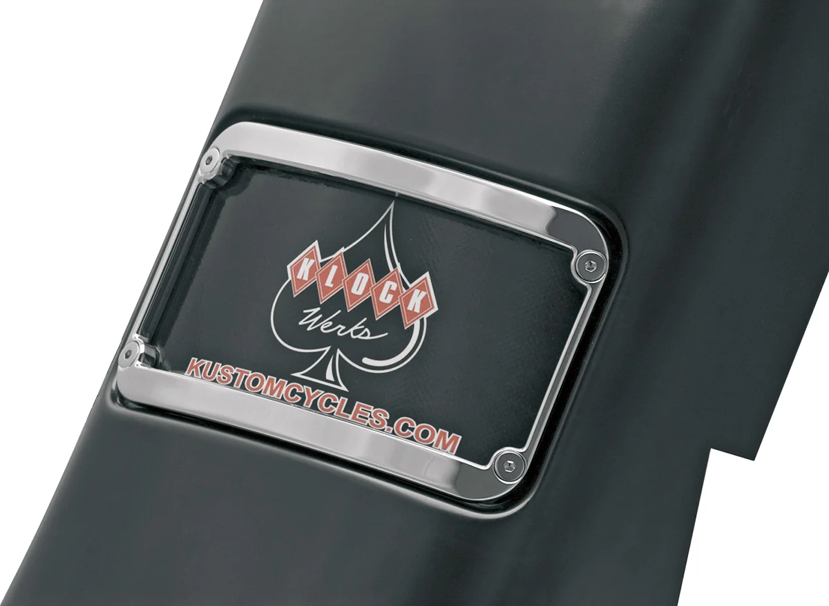 Environmentally Friendly KLOCK WERKS License Plate Frame - Chrome KWS-01-0082-C Prestigious