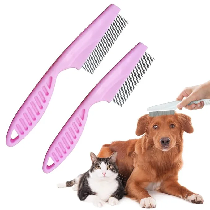 Premium Material 2 Pack Multifunctional Pet Comb Upgrade Pet Grooming Brush Tear Stain Advanced