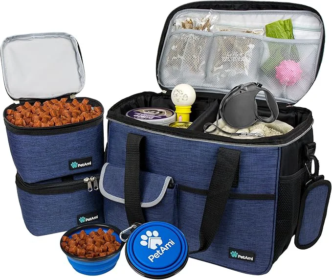Luxury PetAmi Dog Travel Bag Travel Pet Bag Organizer Dog Food Travel Bag Exceptional
