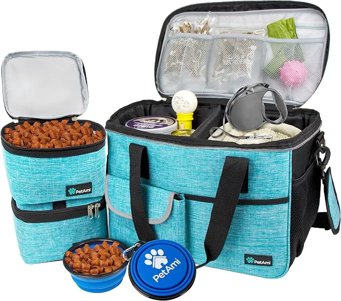 World-Class PetAmi Dog Travel Bag Travel Pet Bag Organizer Dog Food Travel Bag Selected
