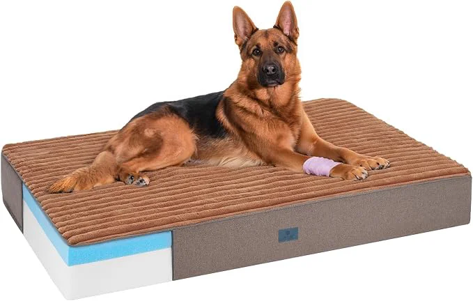 Efficient Veehoo Orthopedic Memory Foam Dog Bed 7 Inch Thick Extra Large XXL Dog Bed Enhanced